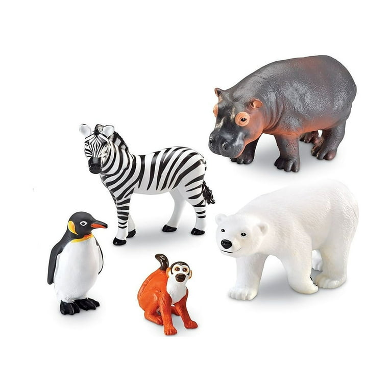Learning Resources Jumbo Zoo Animals, Assorted Species, Set of 5