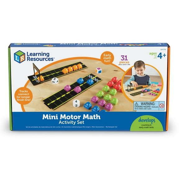 Learning Resources Mini Motor Math Activity Set, Preschool Math Toys,  Ages 4+