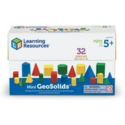 Learning Resources Mini GeoSolids - Geometry Shapes, Pattern Blocks, Homeschool, Ages 5+