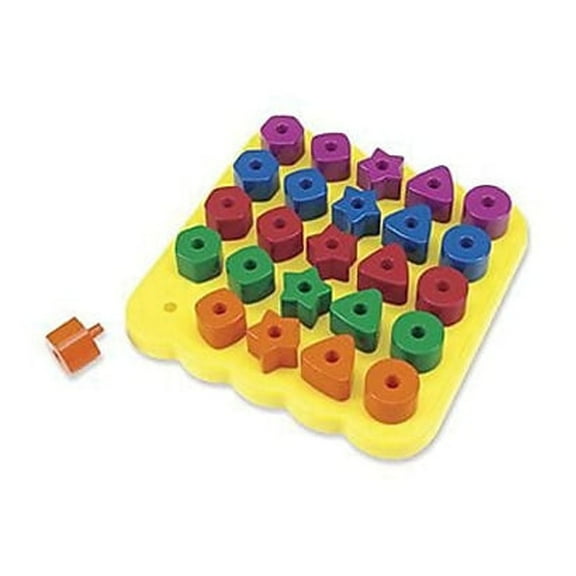 Learning Resources, LRNLER1572, Stacking Shapes Pegboard, 1 / Set