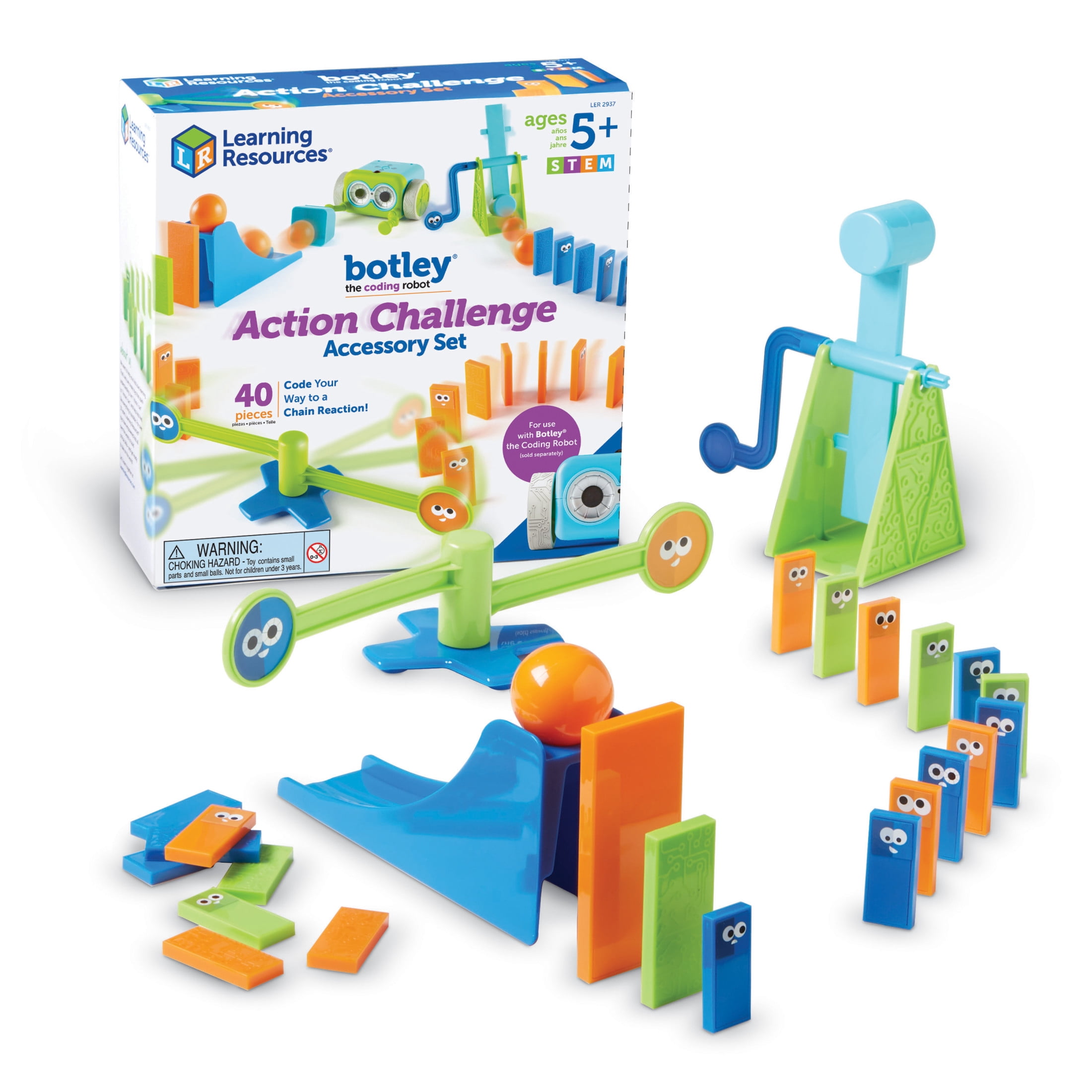 Learning Resources Botley Action Challenge Set - 40-Piece STEM Kit for Ages 5+