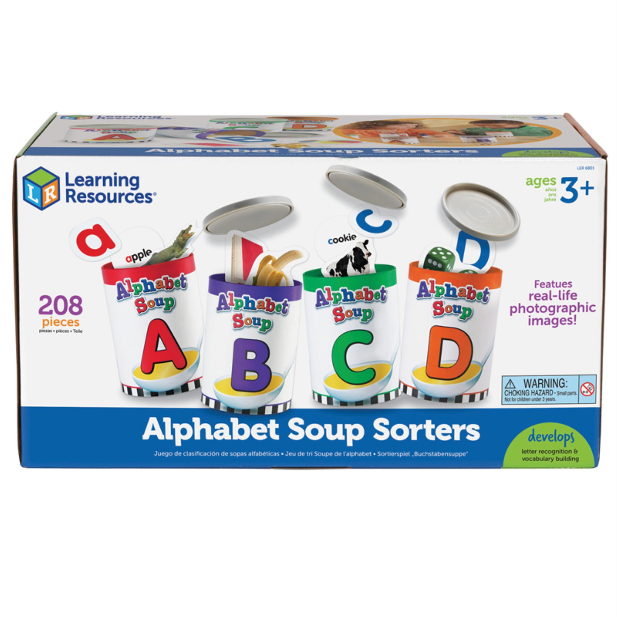 Learning Resources, LRNLER6801, Alphabet Soup Sorters Skill Set, 209 / Set