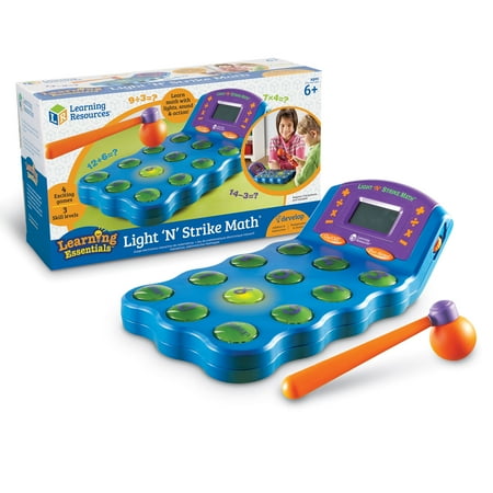 Learning Resources Light N Strike Math Game, Fine Motor Skills, Ages 6 +