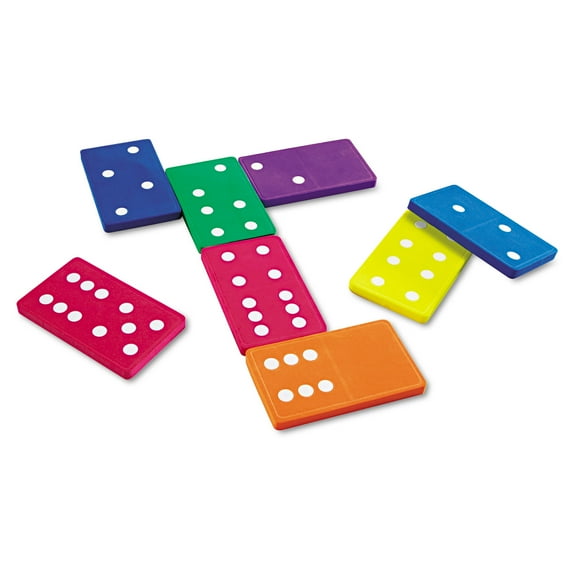Learning Resources, Lrnler6380, Foam Jumbo Dominoes, 28 / Set, Multi