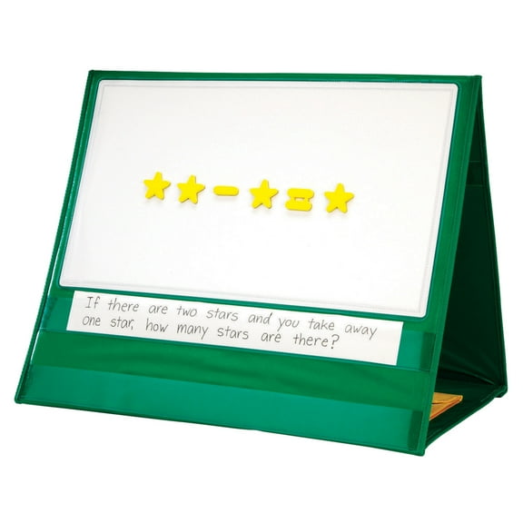 Learning Resources Magnetic Demonstration Double-Sided Tabletop Pocket Chart, 20" x 24", Green, Grade 1 - Grade 4