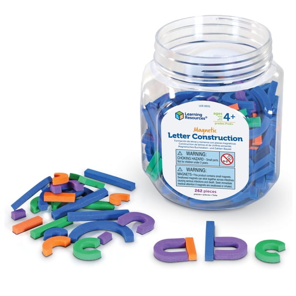Learning Resources Magnetic Letter Construction, ABCs and Letters Toys, Ages 4+