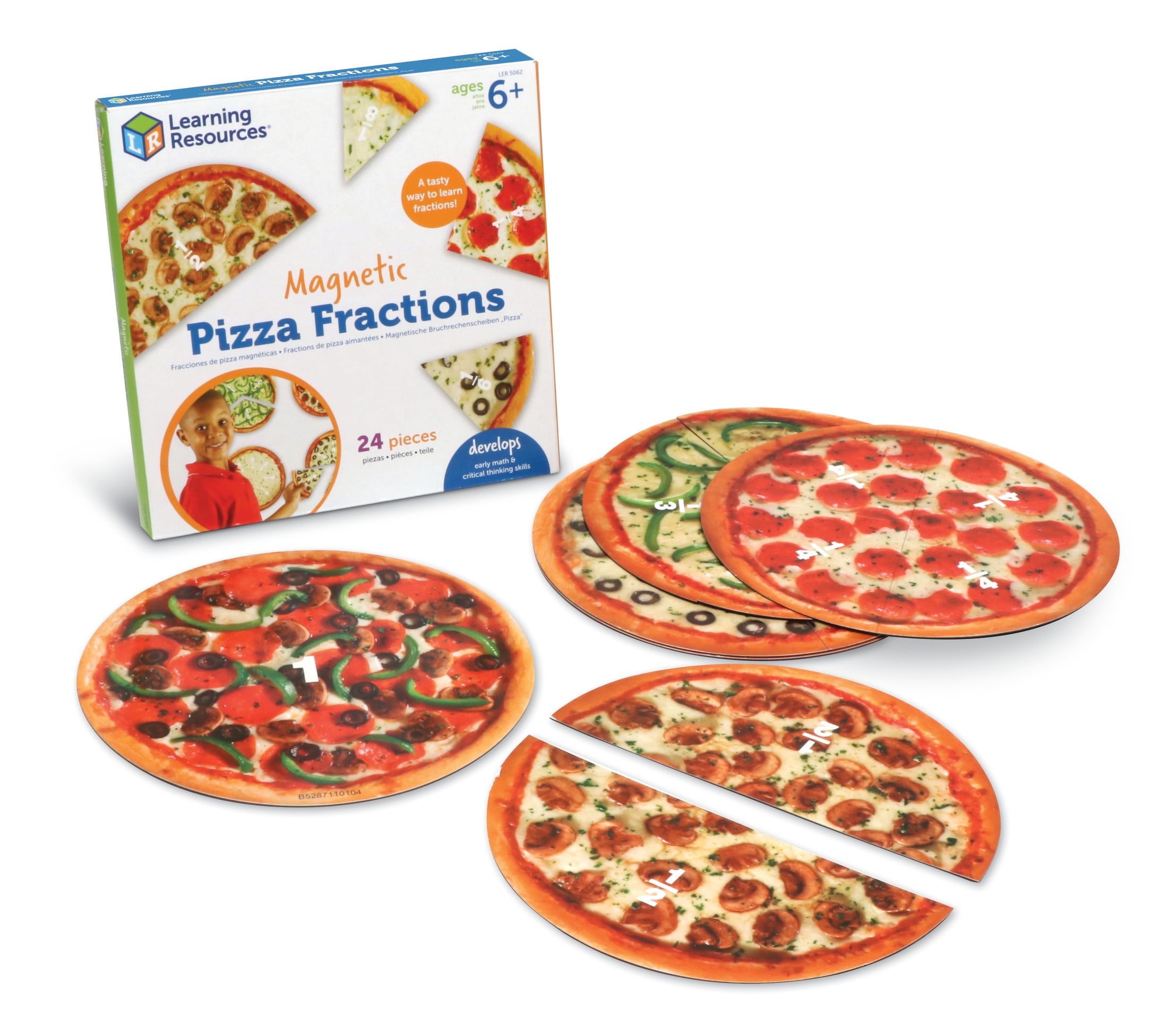 Learning Resources Magnetic Pizza Fractions - Montessori Math