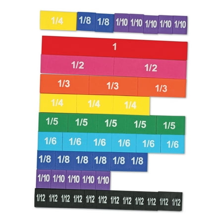 Learning Resources Magnetic Rainbow Fraction Tiles, Math Manipulatives, Ages 6+