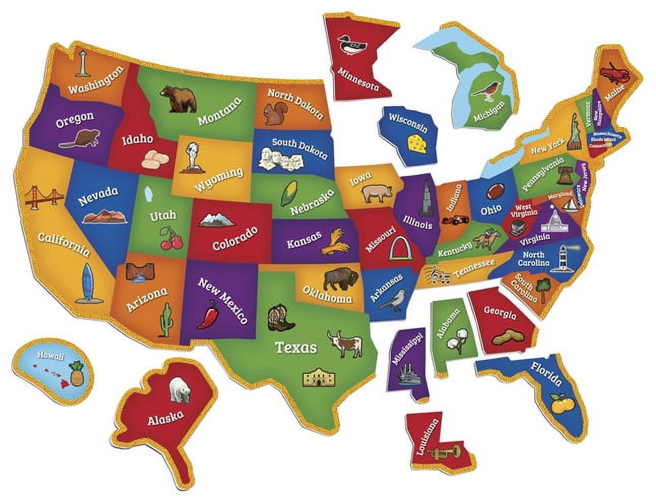 Learning Resources Magnetic U.S. Map Puzzle - Walmart.com