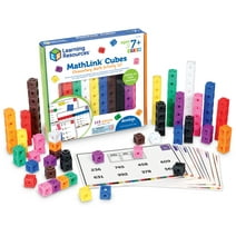 Learning Resources MathLink Cubes Elementary Math Activity Set - 115 Pieces, Boys and Girls Ages 7+, Math Toys, STEM