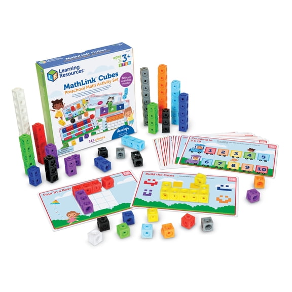 Learning Resources MathLink Cubes for Preschool and Up Math Toys