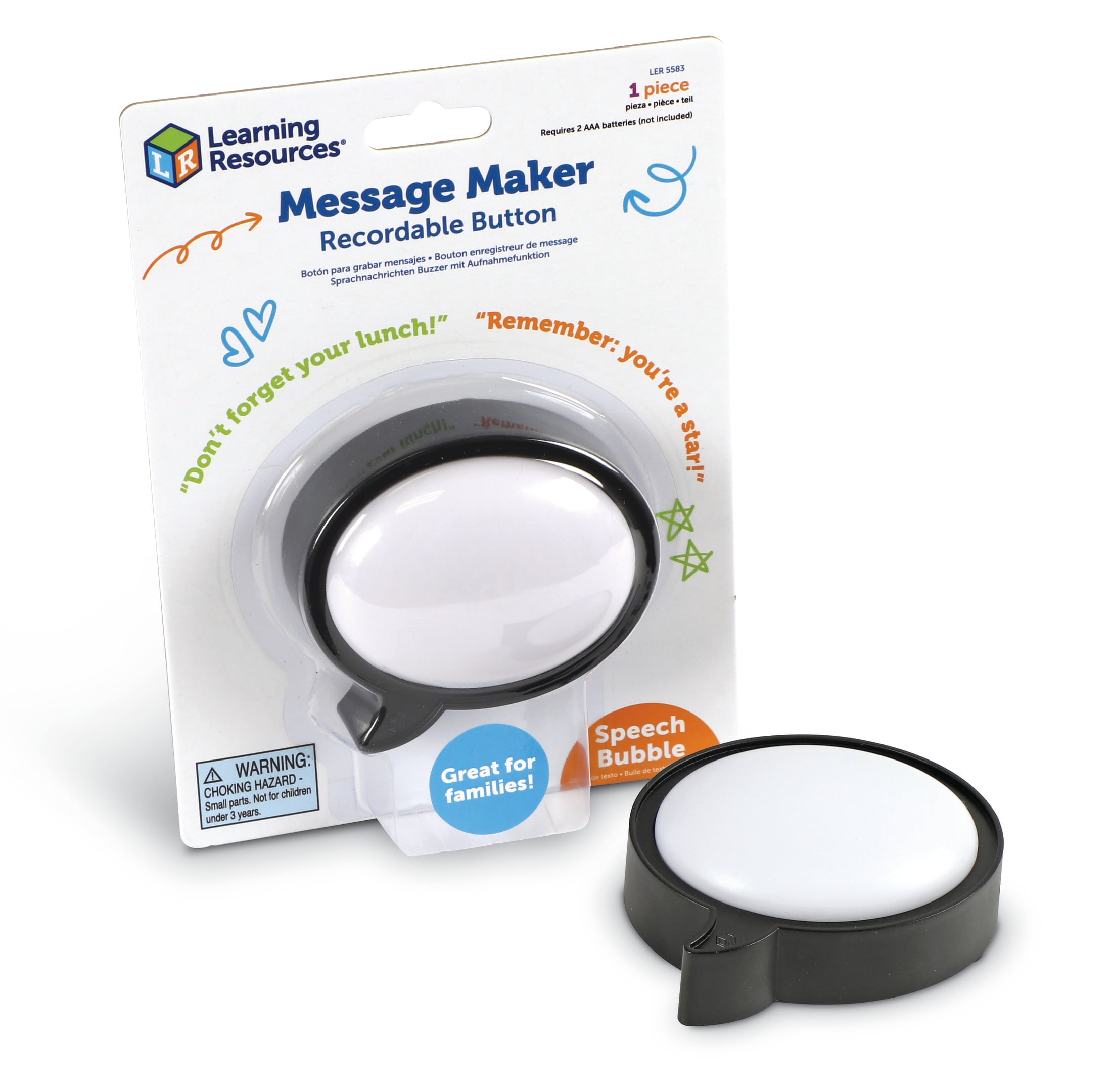 Learning Resources Message Maker Recordable Button, Piece