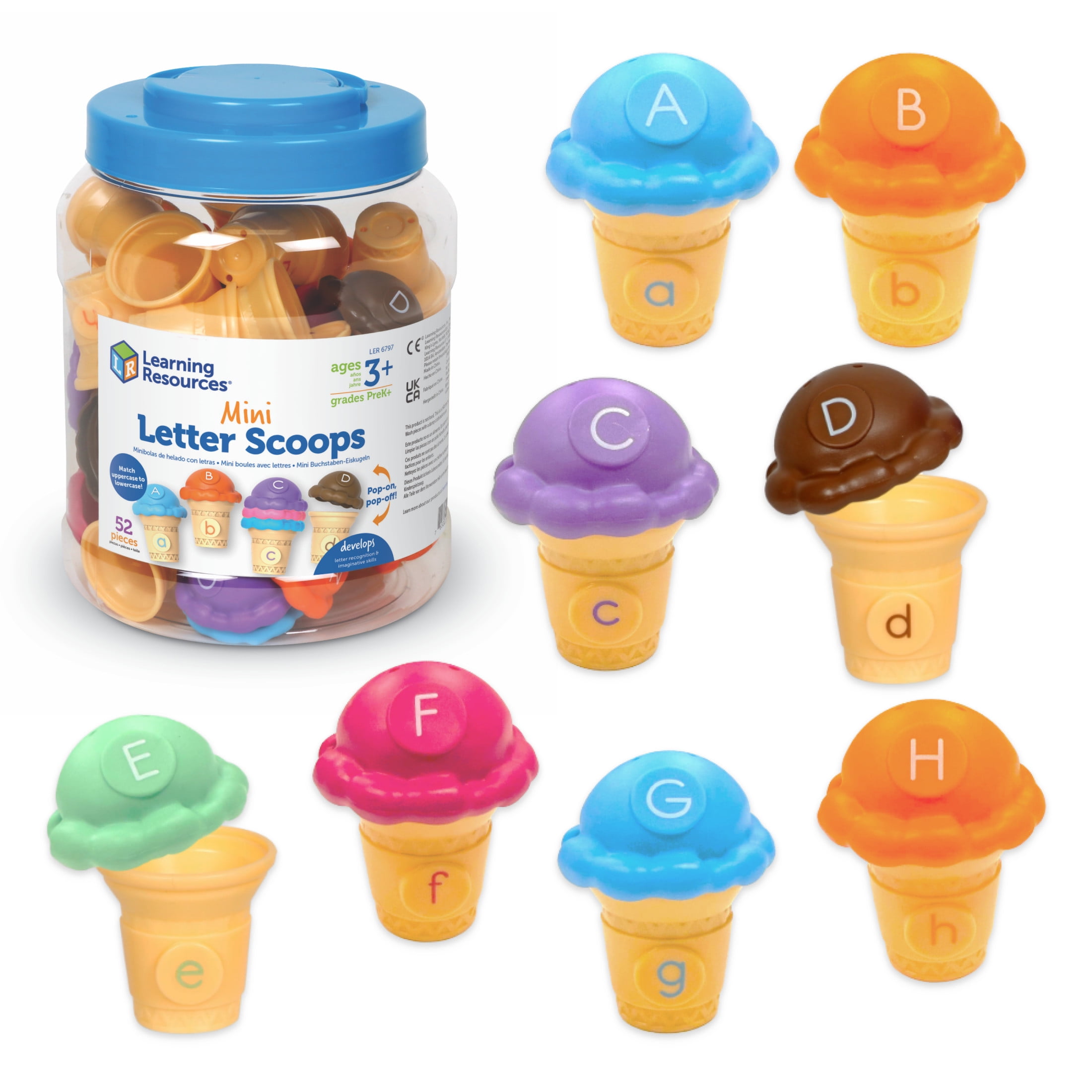Learning Resources Mini Letter Scoops Preschool Learning Toys Stacking Toys Ages 3