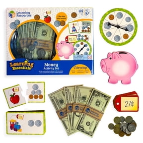 Learning Resources Money Activity Set, Kids Pretend Play Money with Coins & Bills, Counting Change Learning Toy, Ages 5+
