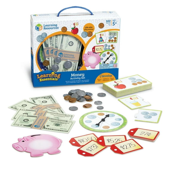 Learning Resources Money Activity Set for Kids, Includes Play Coins and Bills, Ages 5 and up