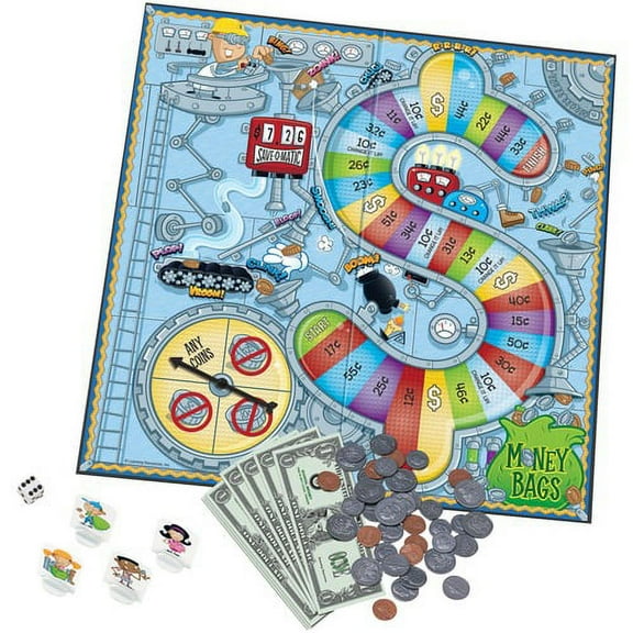 Learning Resources Money Bags Coin Value Game - Classic - 2 to 4 Players - 1 Each | Bundle of 10 Each