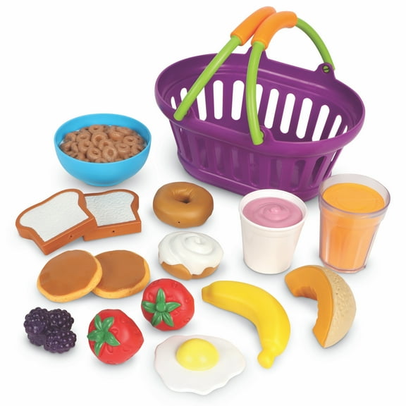 Learning Resources New Sprouts Breakfast Foods Basket, Pretend Play, Toddler Toys, Ages 18 Months+
