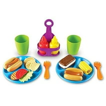 Learning Resources New Sprouts Cookout! ,19 Pieces, Ages 18+ months, Barbecue Set, Pretend Play Food for Toddlers ,For Kids, Girls, Boys