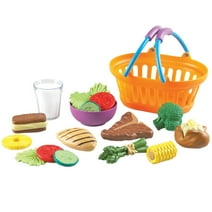 Learning Resources New Sprouts Dinner Basket Playset - 18 Pieces, Boys and Girls Ages 18mons+, Food Play Set, Pretend Play for Toddlers