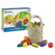 Learning Resources New Sprouts Fresh Picked Fruit & Veggie - 17 Pieces, Boys and Girls Ages 2+, Food Play Set, Pretend Play For Toddlers