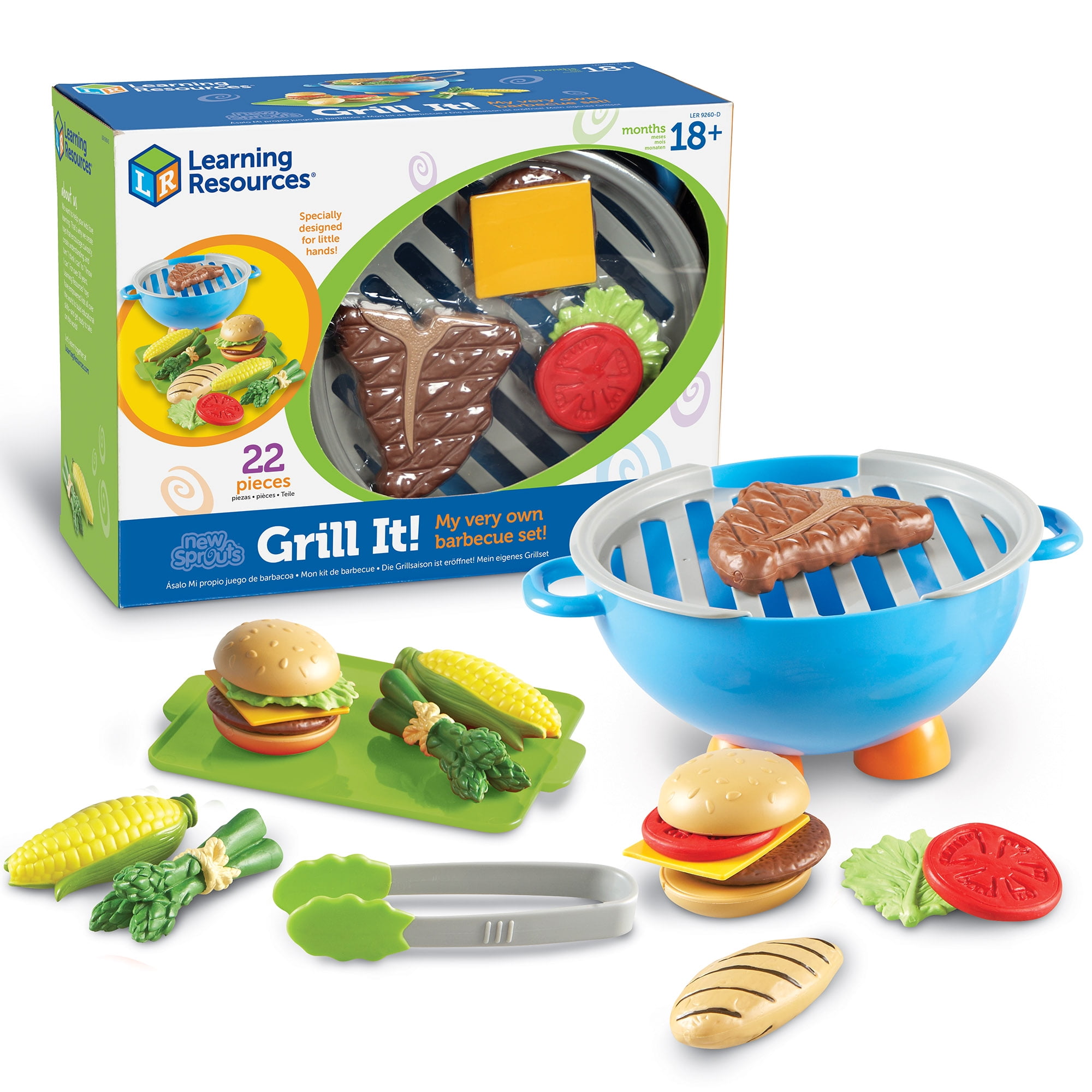 Learning Resources New Sprouts Grill It!, Play Food, Ages 18 mos+