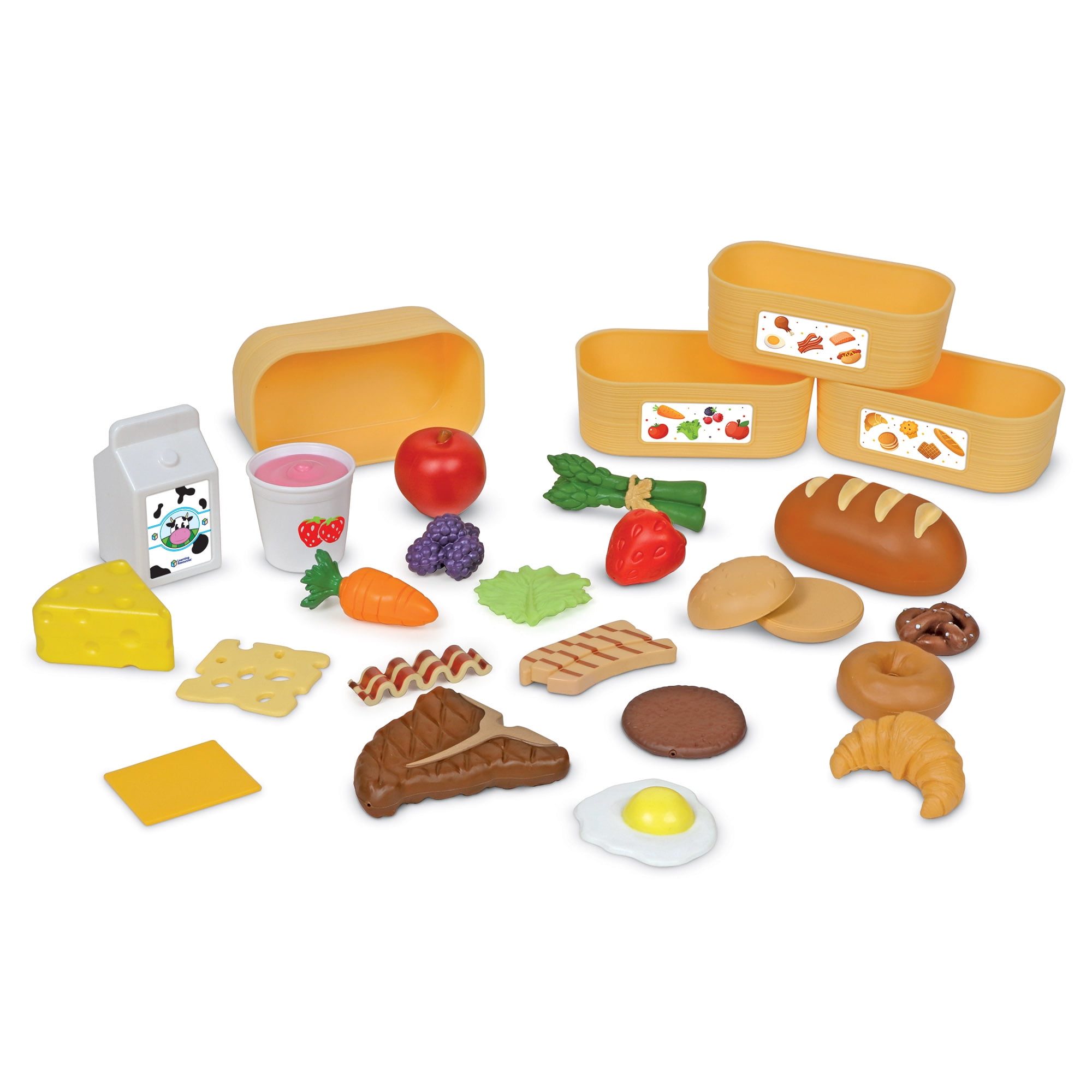 Learning Resources New Sprouts Pick n Sort Food Groups, 26 Pieces, Play Food, Ages 18 Months+