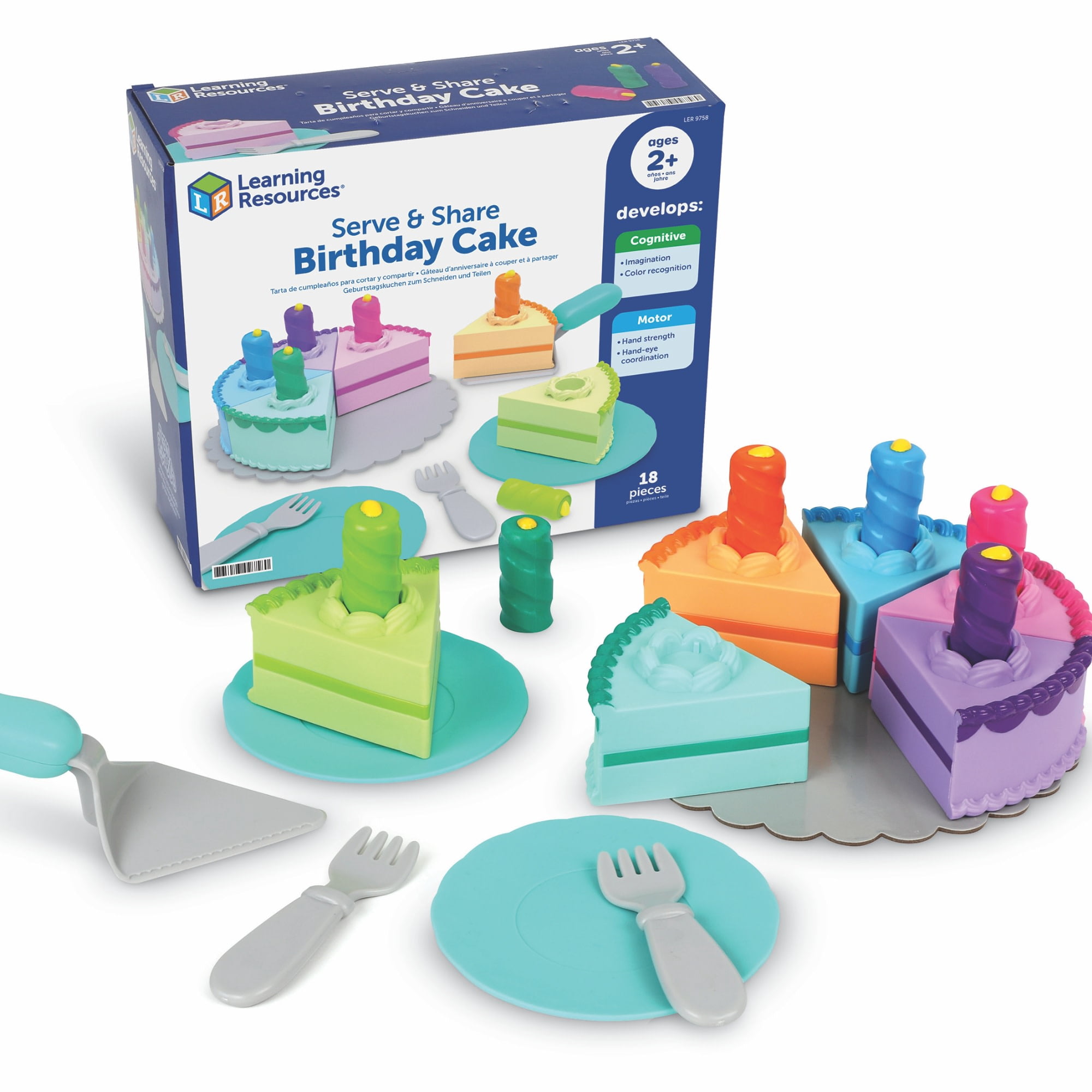 Learning Resources New Sprouts Serve & Share Birthday Cake -  Color Sorting, Ages 2+