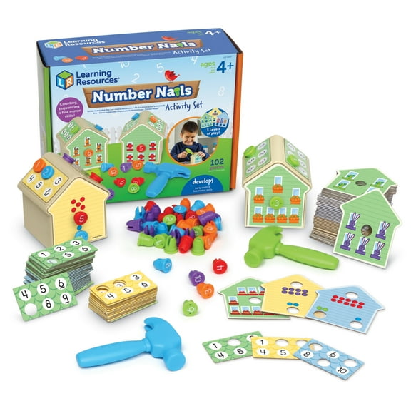 Learning Resources Number Nails Activity Set - Math Manipulatives, Ages 4+