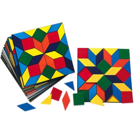 Learning Resources Parquetry Blocks & 20 Pattern Cards, Ages 4+