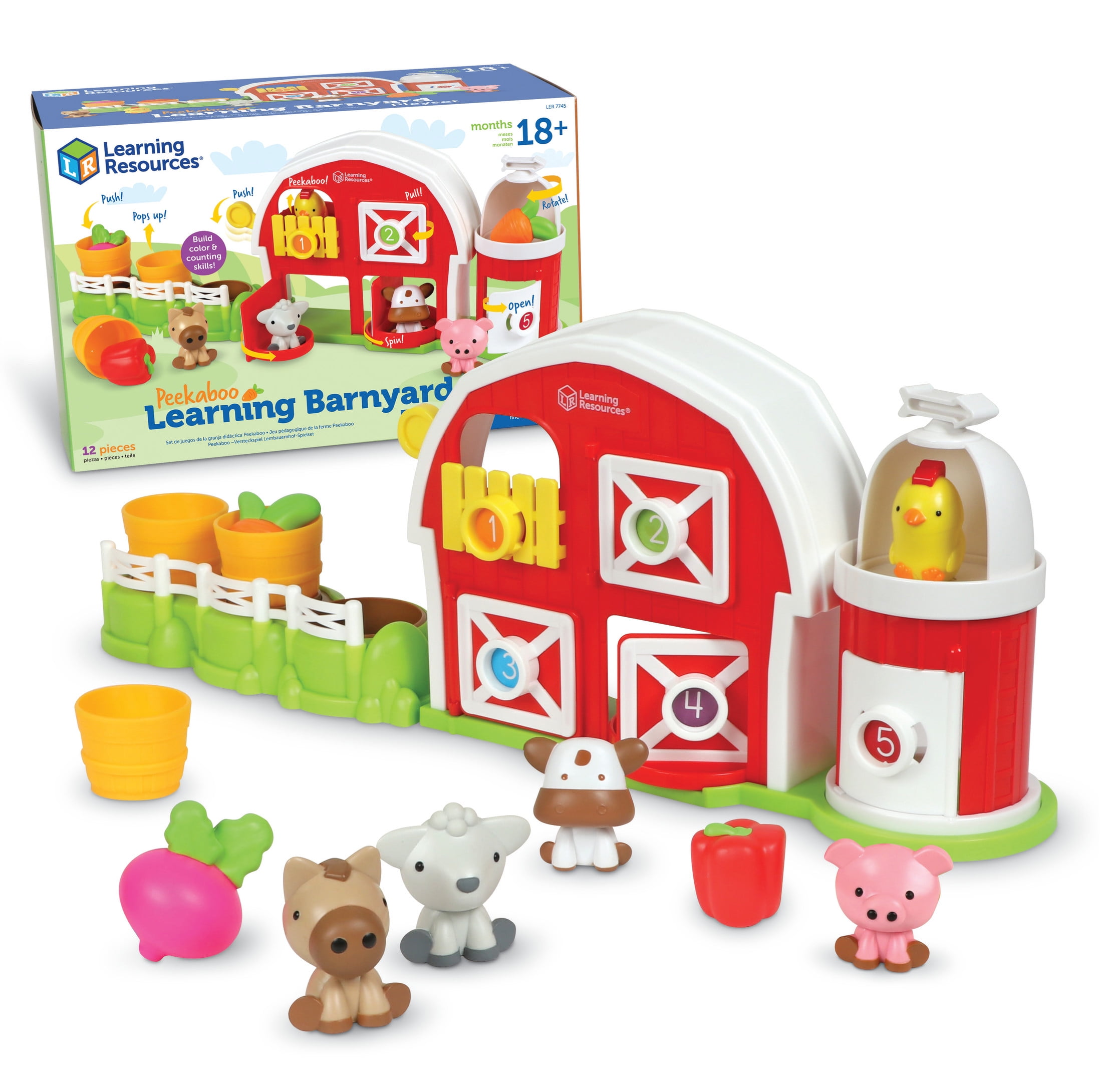 Peekaboo Multicolor Plastic Barnyard Playset for Toddlers