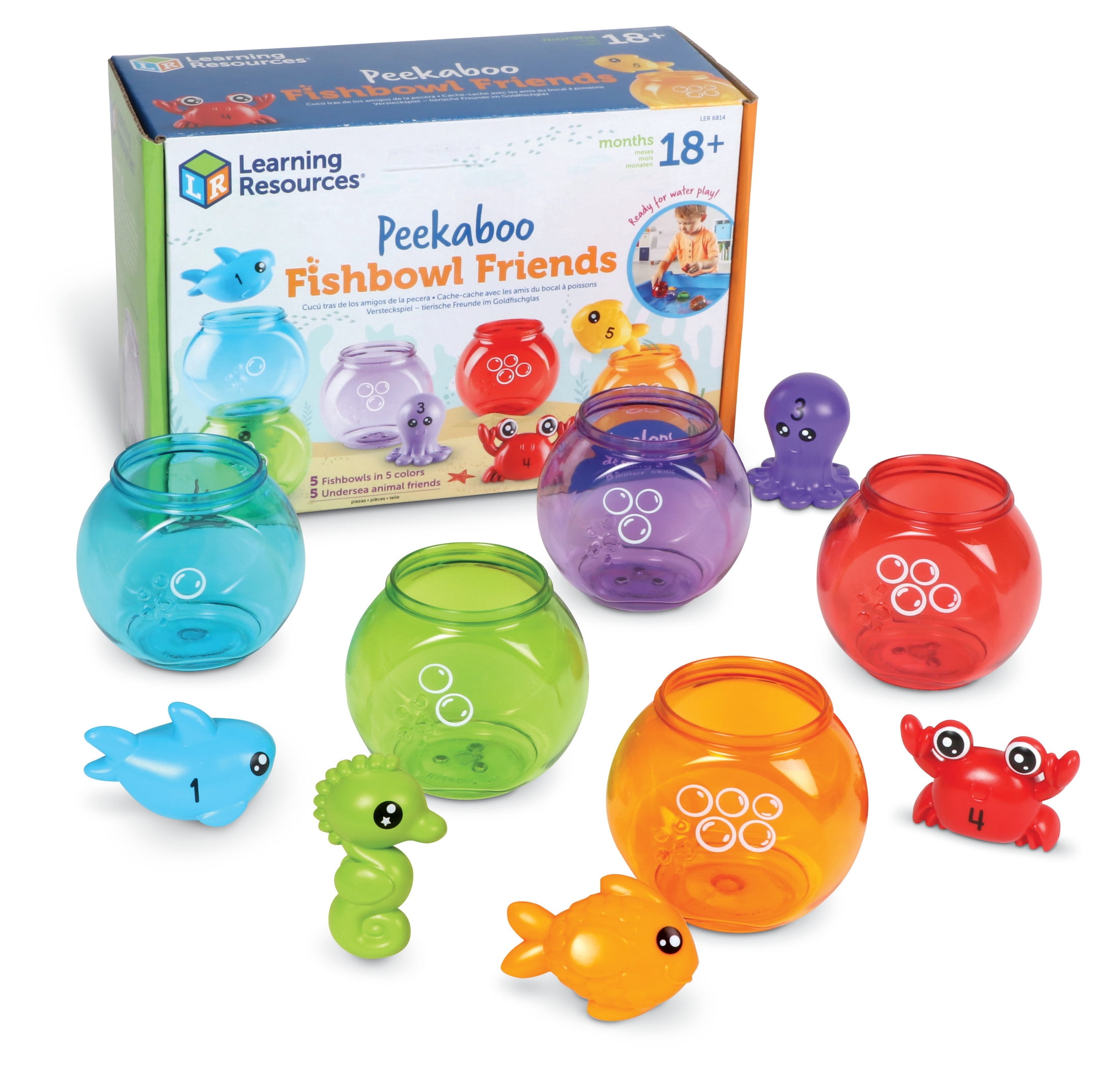 Learning Resources Peekaboo Fishbowl Friends - Counting and Shape Sorting, Ages 18 Months +