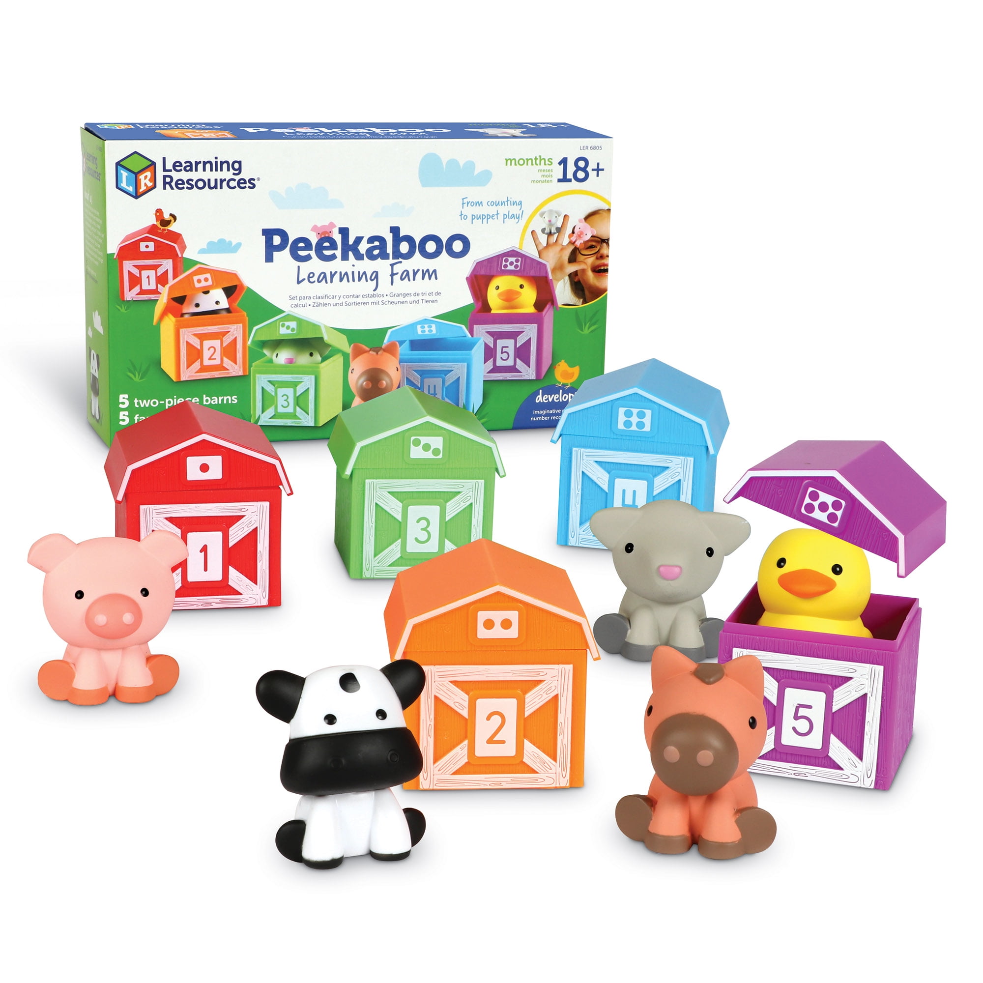 Learning Resources Peekaboo Learning Farm - Toddler Toys Activities, Ages 18 Months and Up