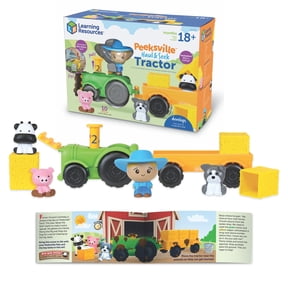 Learning Resources Peeksville Haul & Seek Tractor, Tractor Toys, Farm Toys, Ages 18 Months +