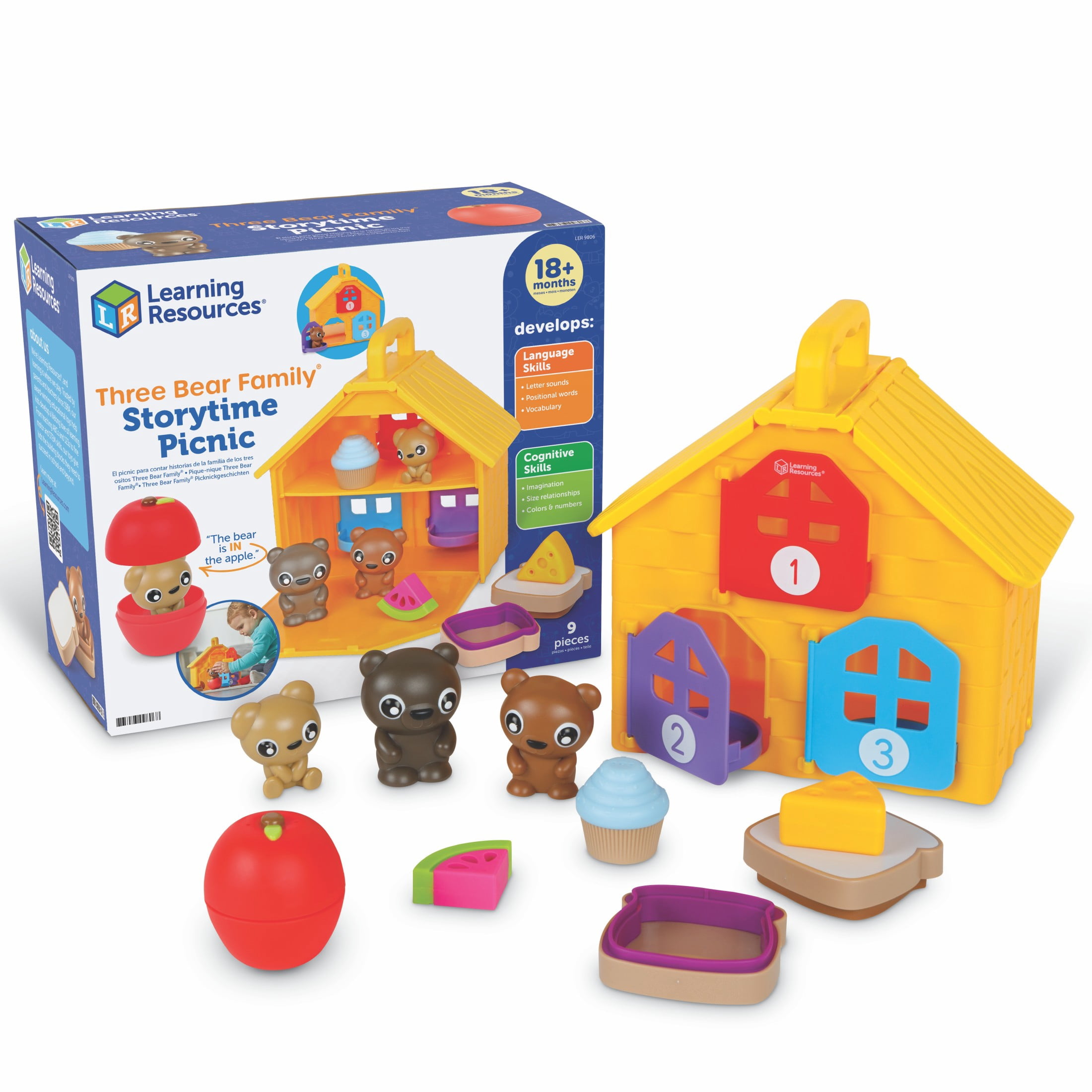 Learning Resources Three Bear Family Storytime Picnic, Shape