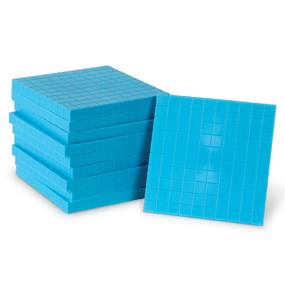 Learning Resources Plastic Base Ten Flats, Math Manipulatives, Ages 6+