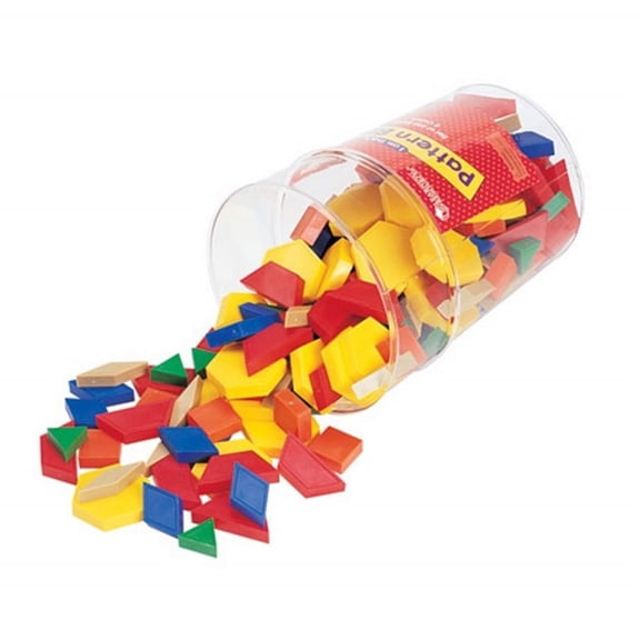 Learning Resources Plastic Pattern Blocks, Set of 250, Ages 3+
