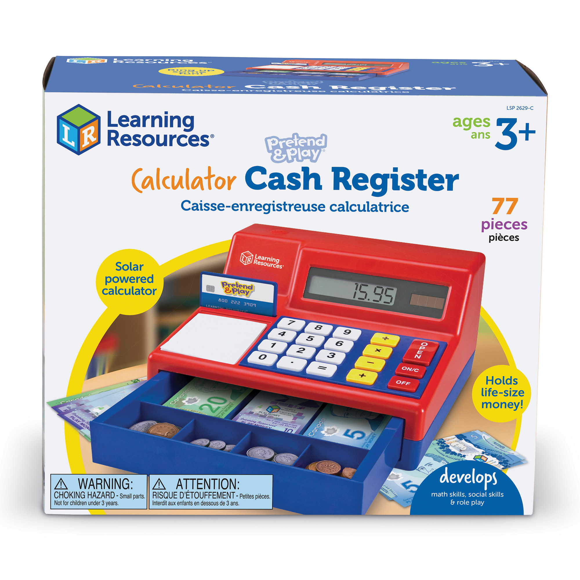 Learning Resources Pretend & Play Calculator Cash Register with