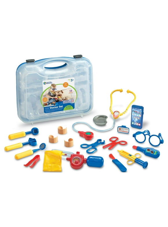 Learning Resources Pretend & Play® Doctor Set Play Medical Toy Kit -19 Pieces, Boys and Girls Ages 3,4,5+, Pretend Play, Kid Doctor Set
