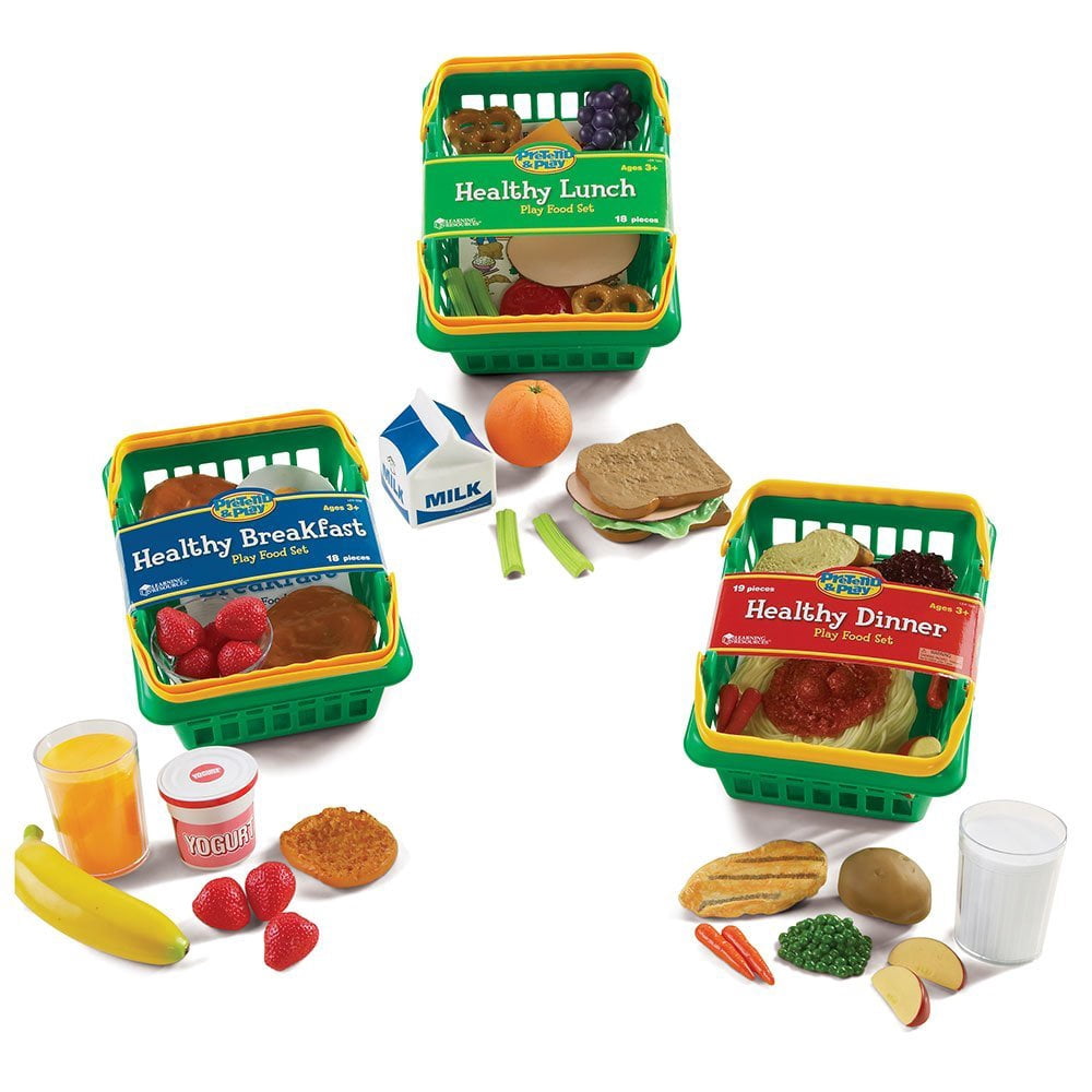 Learning Resources Pretend and Play Food Healthy Meals, Play Food, Ages 3+