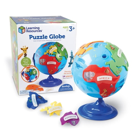 Learning Resources Puzzle Globe 3D Puzzles, Earth Montessori Toys, Preschool Classroom Must Haves, Ages 3+