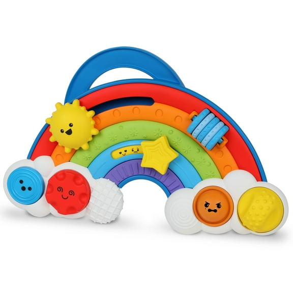 Learning Resources Rainbow Busy Board, Puzzle Toys, Toddler Sensory Toys, Ages 18 Months +