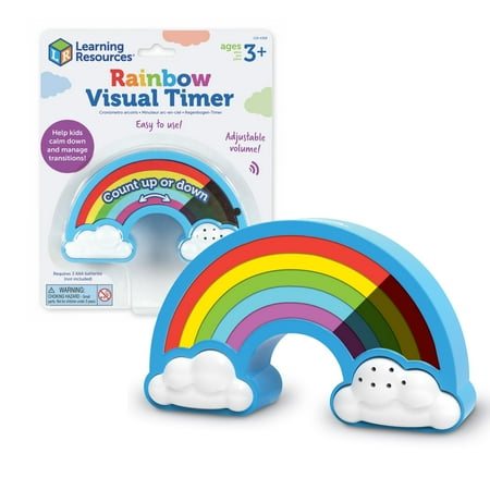 Learning Resources Rainbow Countdown Timer, Electronic Toddler Learning Toys, Kids Clock Ages 3+