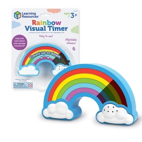 Learning Resources Rainbow Visual Timer - Audio and Visual Alarms, Ages 3+