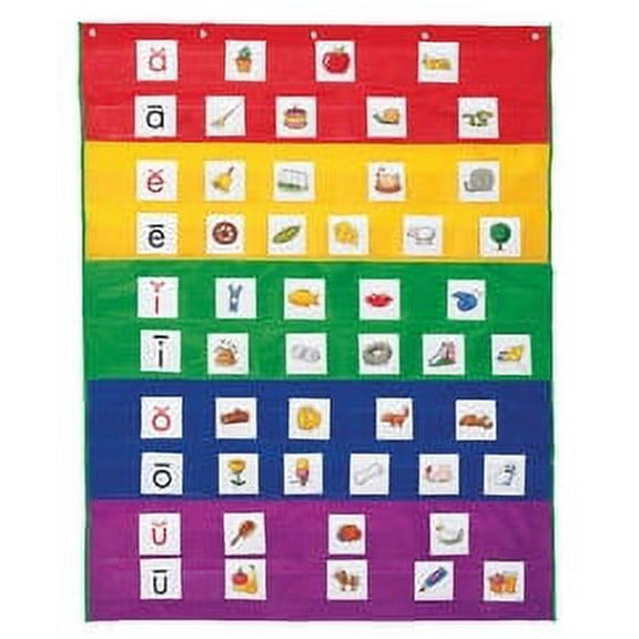 Learning Resources Rainbow Pocket Chart, 33-1/2 L x 42 H Inches