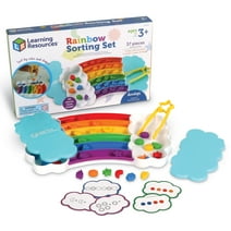 Learning Resources Rainbow Sorting Set for Kids Ages 3+ Fine Motor Skills and Color Recognition Toys