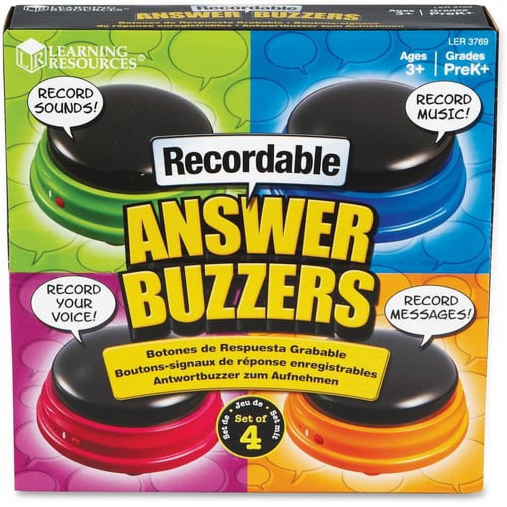Learning Resources Recordable Answer Buzzers - Theme/Subject: Learning - Skill Learning: Sound, Game - 4 Pieces - 3+ - 4 / Pack Learning Resources Recordable Answer Buzzers - Theme/Subject: Learning - Skill Learning: Sound, Game - 4 Pieces - 3+ - 4 / Pack