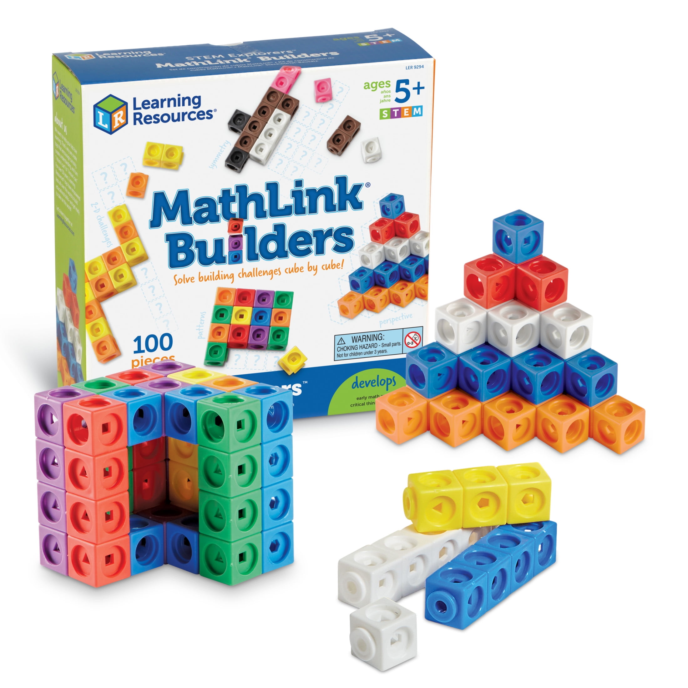 Learning Resources STEM Explorers MathLink Builders Kindergarten STEM Activities and Games for Kids Ages 5 and Up