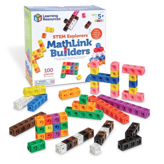Learning Resources STEM Explorers MathLink Builders Kindergarten STEM Activities and Games for Kids Ages 5 and Up