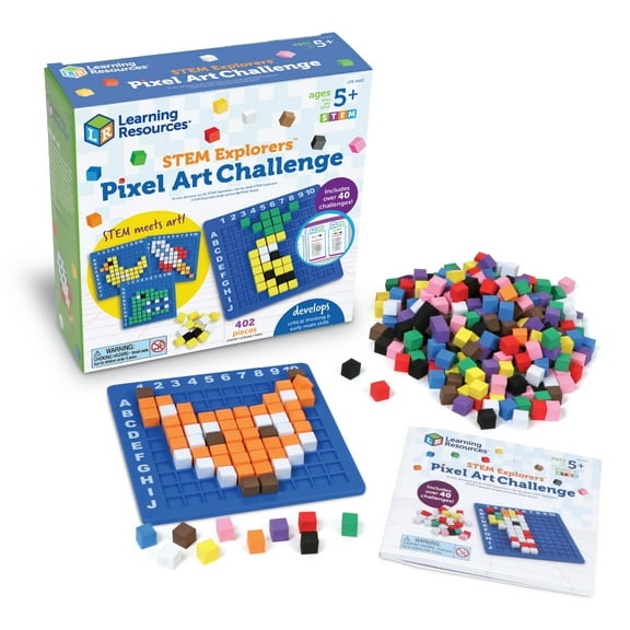 Learning Resources  STEM Explorers Pixel Art Challenge - Science Kits & STEM Activities for Kids, Ages 5+