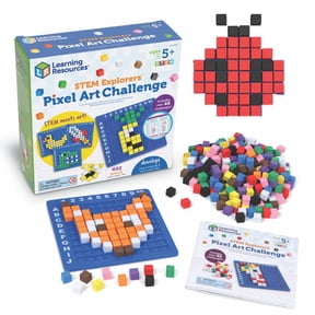 Learning Resources  STEM Explorers Pixel Art Challenge - Science & STEM Activity Sets for Kids, Ages 5+